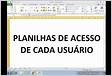 Planilha Excel VBA acesso controle planilh